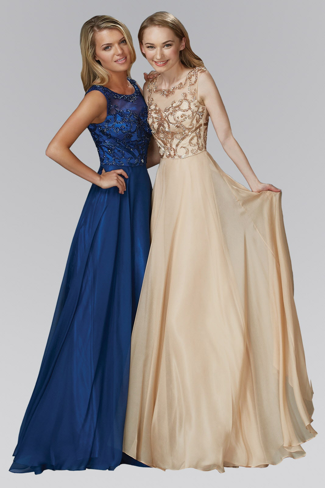Elizabeth K GL2106 Prom Dress - Navy