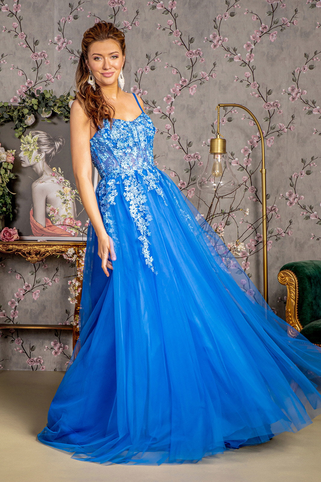 GLS By Gloria GL3309 Long Dress, L / Royal Blue