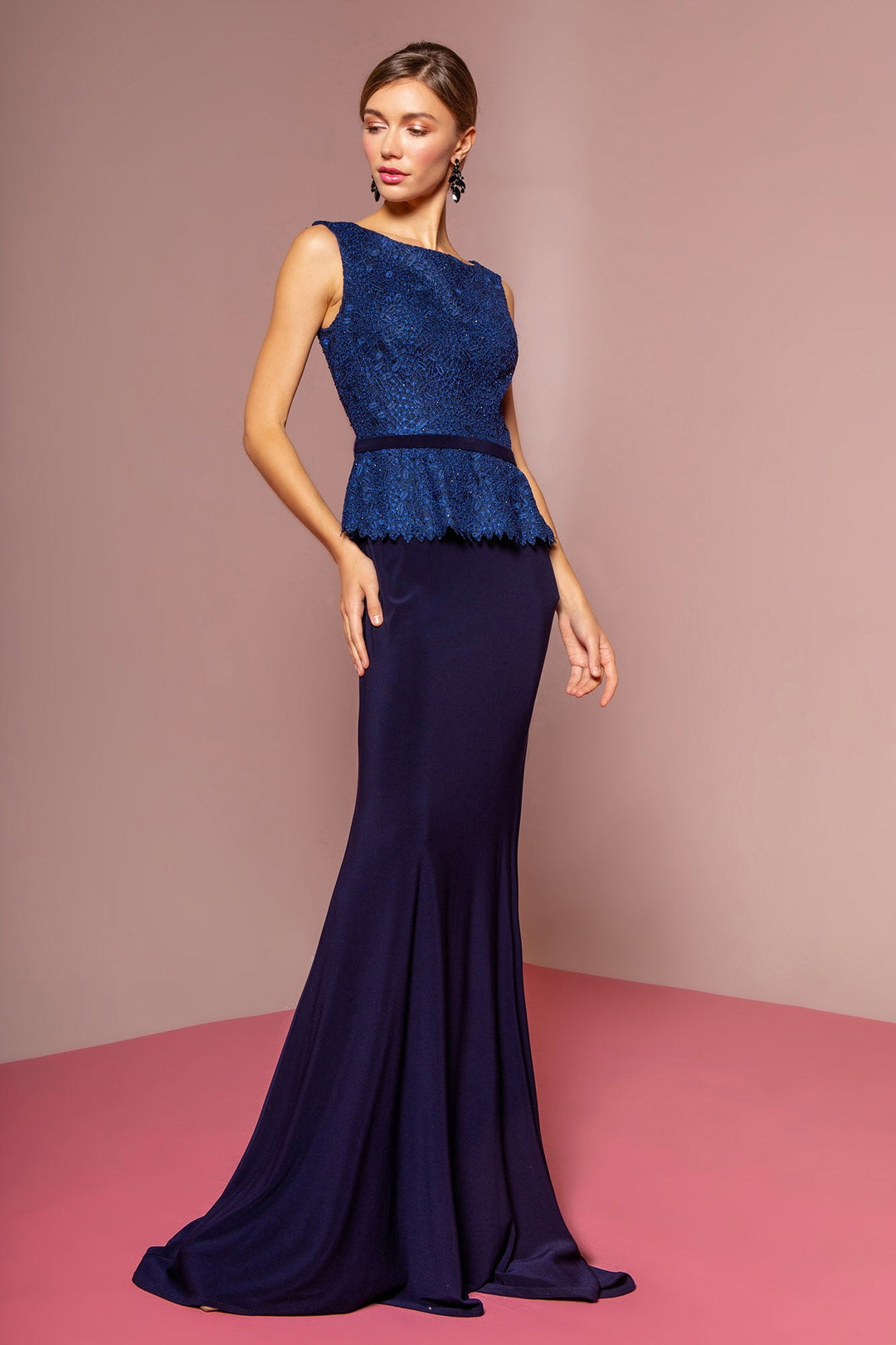 22 jersey dress Jersey Open-Back La Femme Long Prom Dress