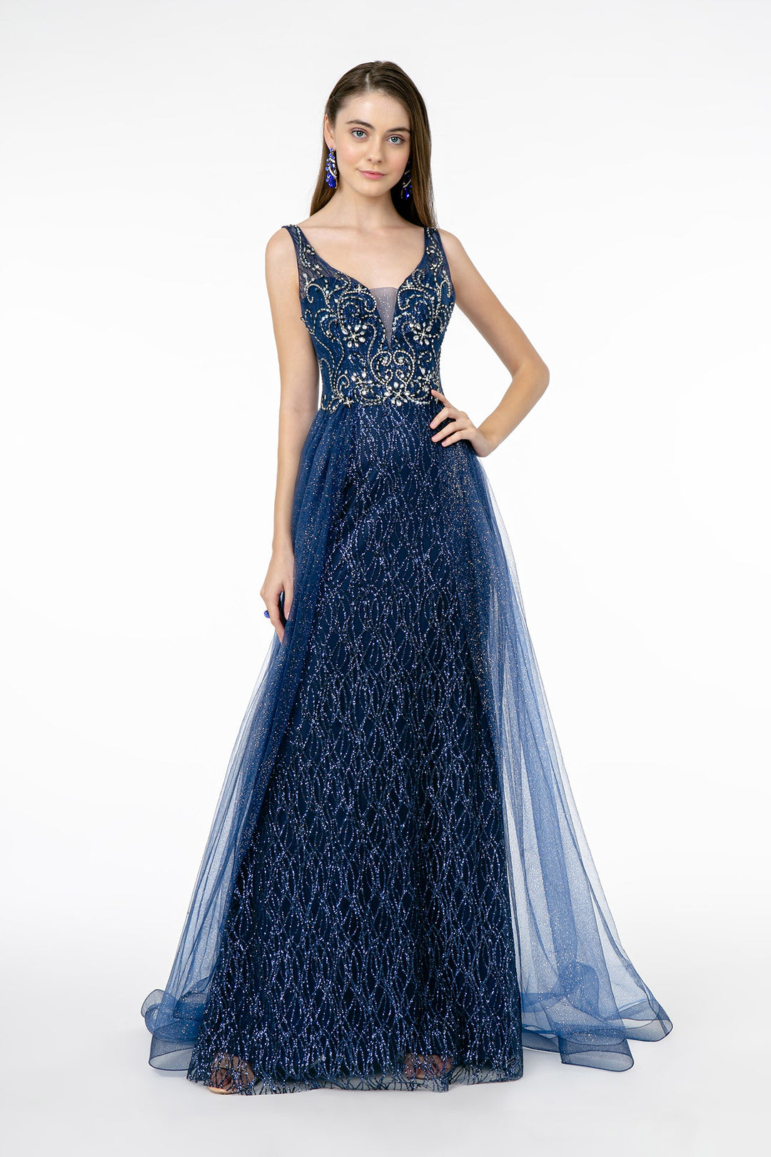 GLS by Gloria GL1840 Prom Dress - Navy | NewYorkDress GLS by Gloria GL1840 Prom Dress - Navy | NewYorkDress