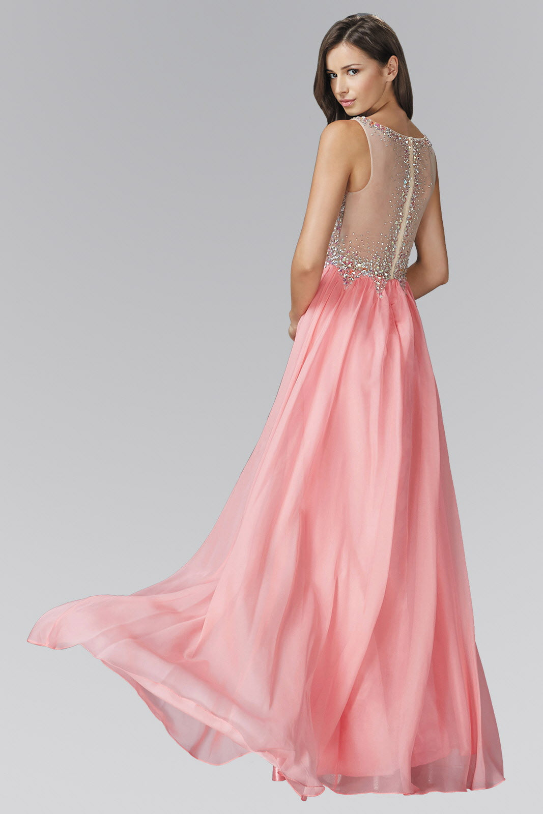 Elizabeth K GL2093 Prom Dress - Coral | NewYorkDress Elizabeth K GL2093 Prom Dress - Coral | NewYorkDress