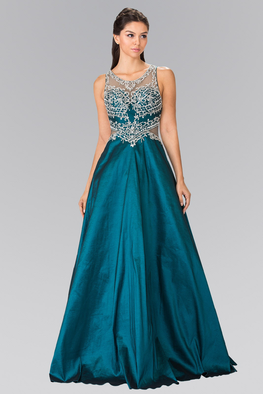 Full-Beaded Top Side Cut-Out Dress with Sheer Back GL2253 Elizabeth K Abigail's Boutique & Alterations Corp Full-Beaded Top Side Cut-Out Dress with Sheer Back GL2253 Elizabeth K Abigail's Boutique & Alterations Corp