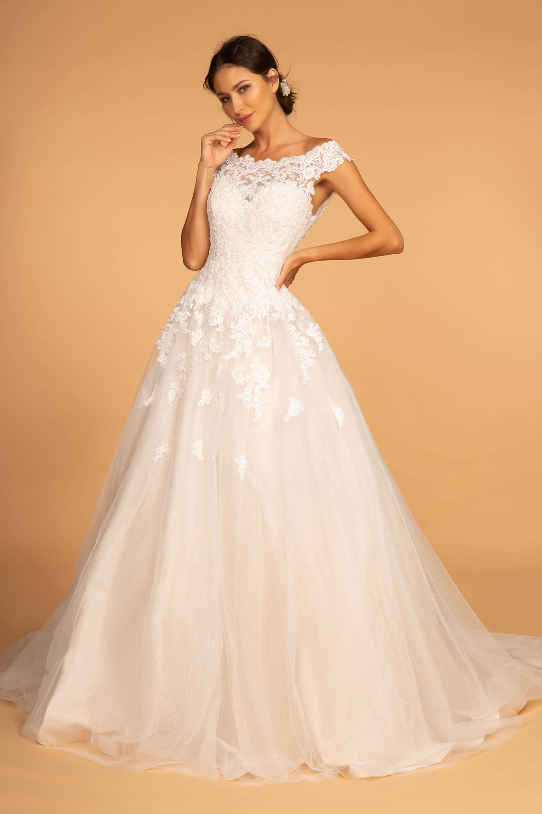 GLS by Gloria GL2596 Prom Dress - Ivory-Cream | NewYorkDress GLS by Gloria GL2596 Prom Dress - Ivory-Cream | NewYorkDress