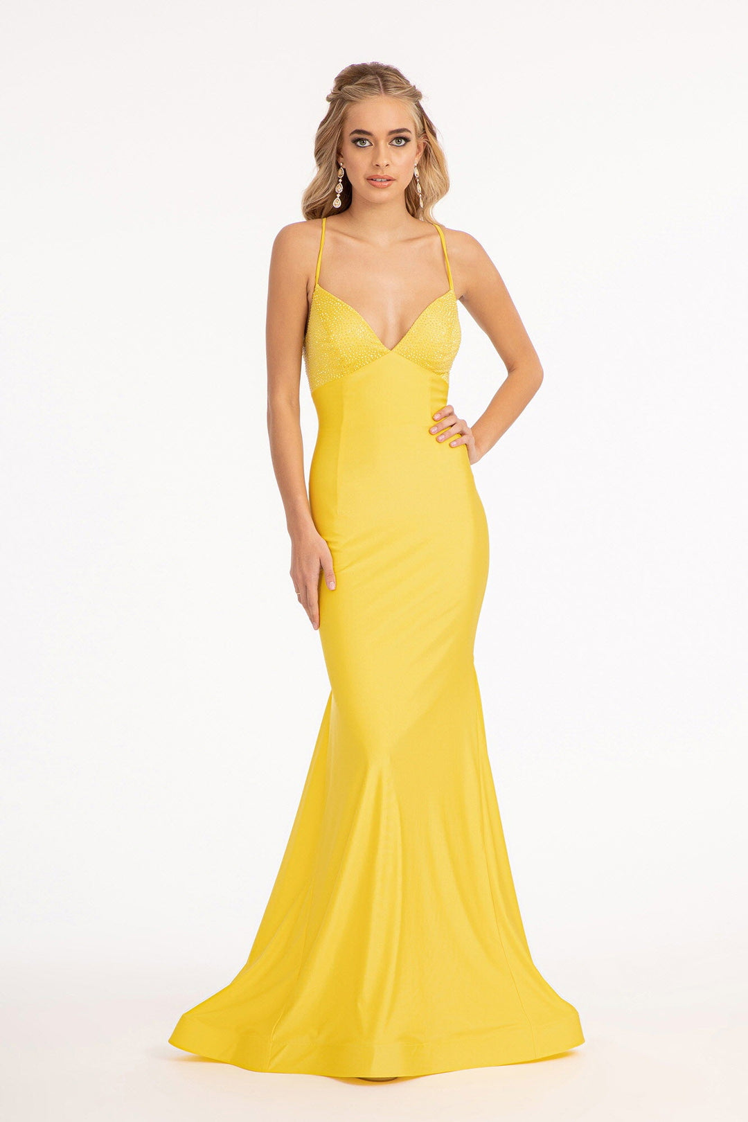 lace and beads yellow dress Lace & Beads Petite bandeau high-low tulle maxi dress in yellow floral