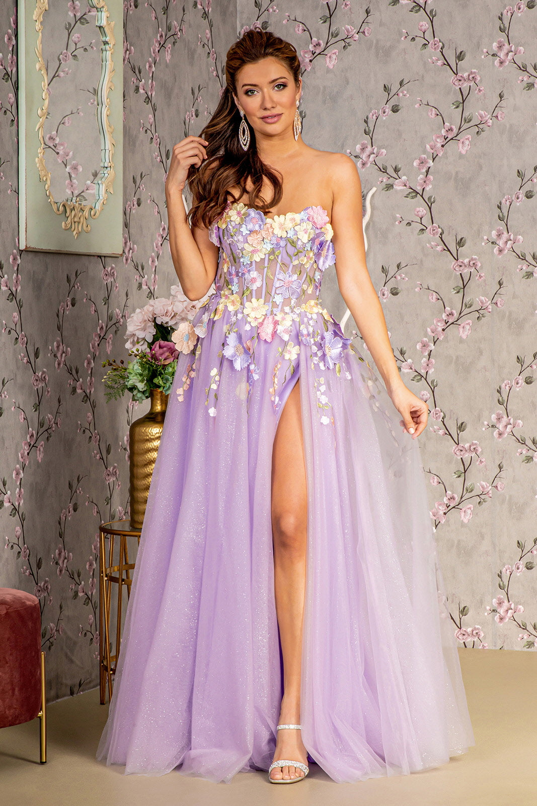GLS by Gloria GL3233 Long Dress, XS / Lilac GLS by Gloria GL3233 Long Dress, XS / Lilac