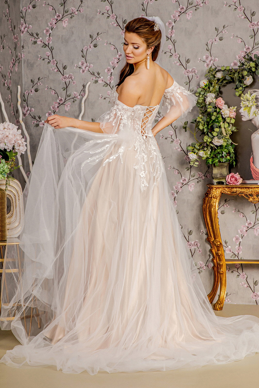 mesh bridal dress Bridal top mesh 6 US / Natural White