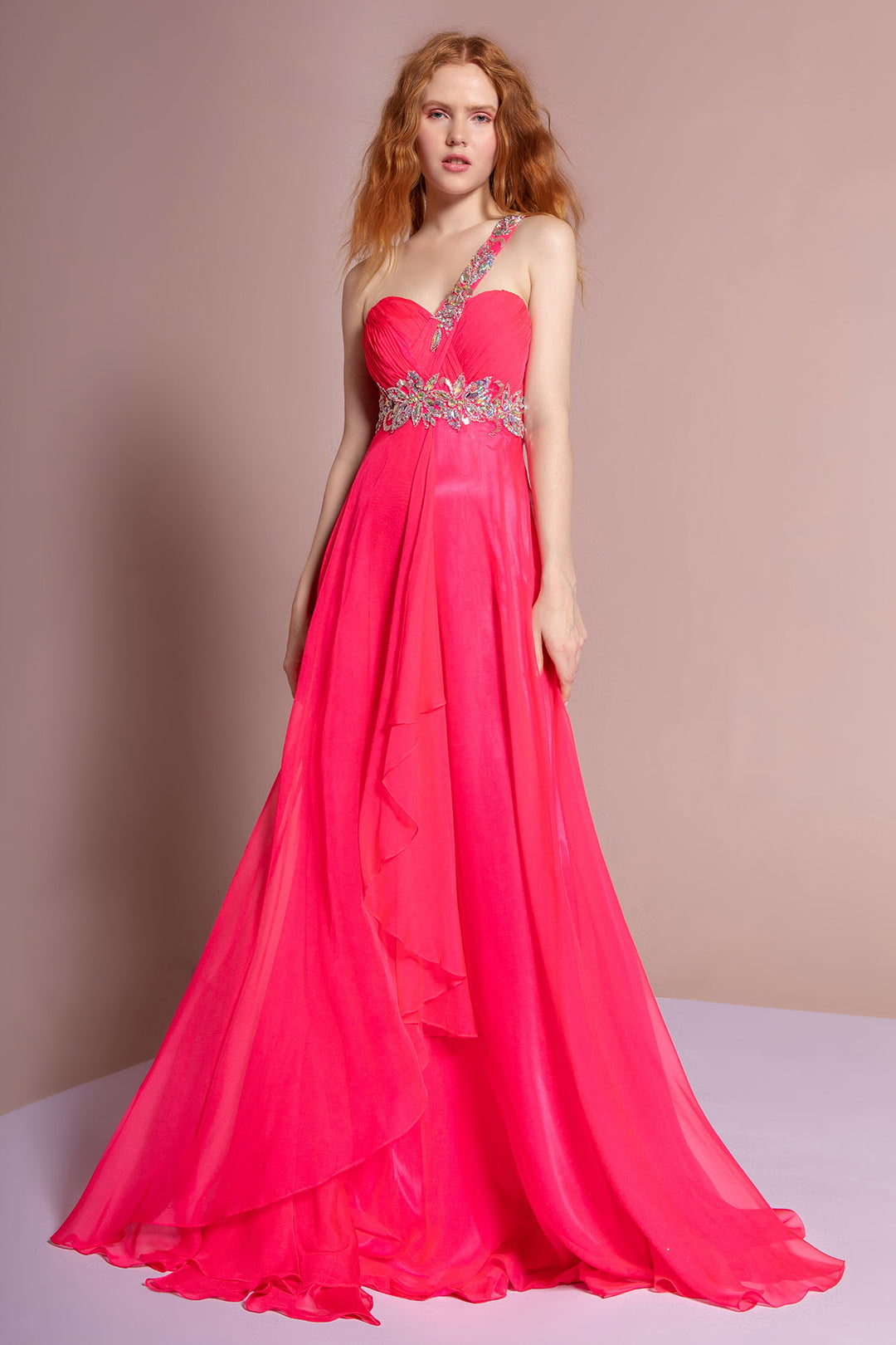pink chiffon embellished maxi dress Elegant Pearl-Embellished Chiffon V-Neck Tie-Waist Maxi Dress Likemychoice
